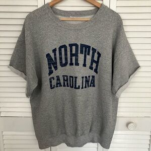 Grey North Carolina short sleeve sweatshirt